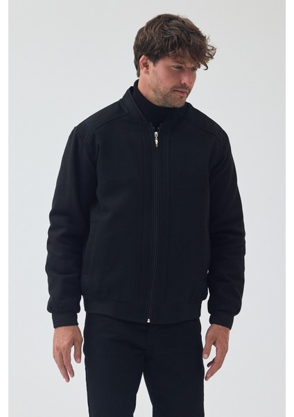 Erkek Standart Kalıp Fermuarlı Kapitone ve Kürklü Kaşe Kaban fırsatları