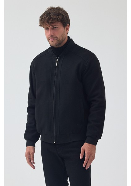 Erkek Standart Kalıp Fermuarlı Kapitone ve Kürklü Kaşe Kaban indirimleri