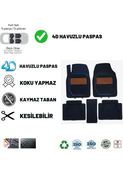 Renault 9 Sedan 2000 Havuzlu Üniversal Ahşap Desenli Pro Cool Oto Paspas fiyatları