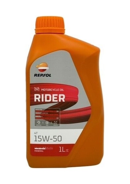 Repsol Rider 4t 15W/50 Motosiklet Yağı 1 Lt.