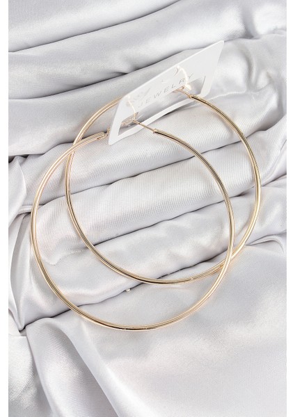 Pirinç Halka Model Gold Kadın Küpe