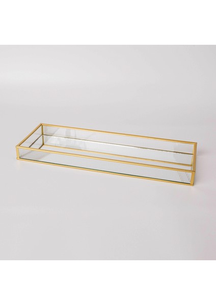Laveta 40X14X3,5 cm Dekoratif Tepsi Gold