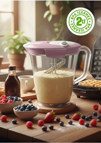 Mikserli Maxi Sürahi 2 L – Bpa Free, Ayran ve Tatlı Hamuru Karıştırıcı Hazne, Karıştırıcılı Sürahi fiyatları