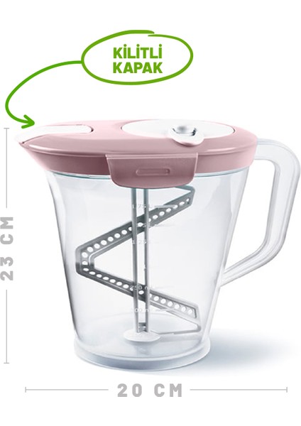 Mikserli Maxi Sürahi 2 L – Bpa Free, Ayran ve Tatlı Hamuru Karıştırıcı Hazne, Karıştırıcılı Sürahi modelleri