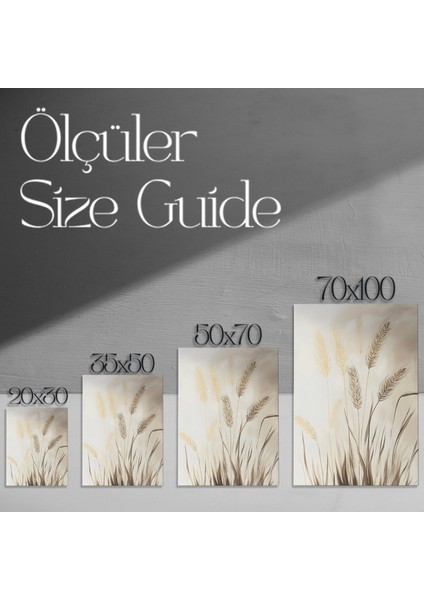 Minimalist Buğday Başakları Soyut Tablo modelleri