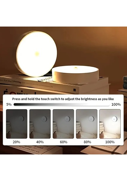 Hareket Sensörlü USB Şarjlı LED Işık Lamba (4741)