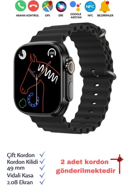 Çocuk ve Yetişkinler Için Uyumlu Siyah Akıllı Saat, Şık ve Kullanışlı Tasarım