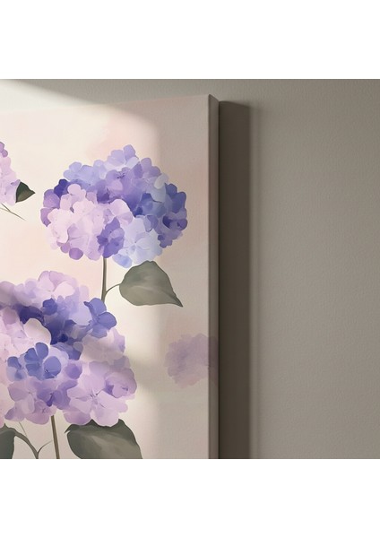 Lavanta ve Pembe Hortensiya Çiçekleri Soyut Tablosu indirimleri