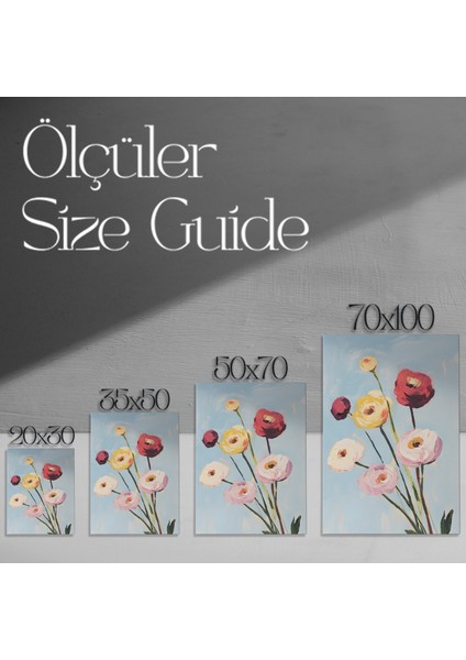Pastel Çiçek Buketleri Akrilik Tablo modelleri