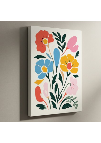 Çiçek Buketleri Soyut Sanat Tablosu