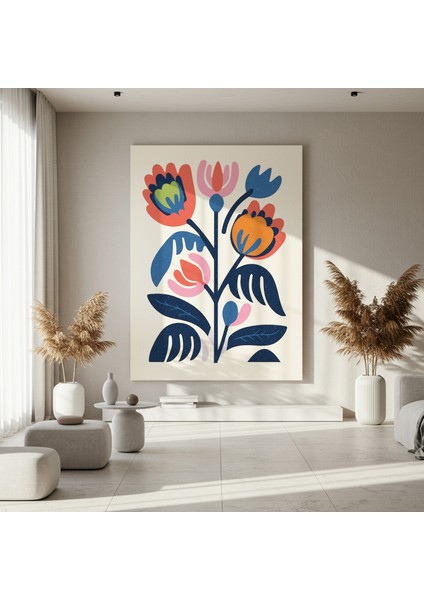 Modern Tarzı Çok Renkli Çiçek Buket Tablosu fırsatları
