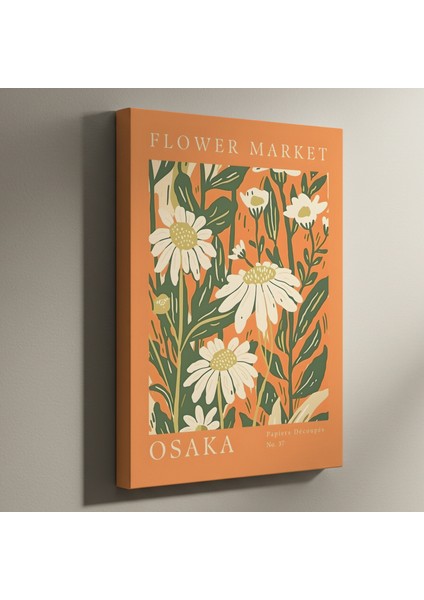 Osaka Çiçek Pazarı Botanik Illüstrasyon Tablosu