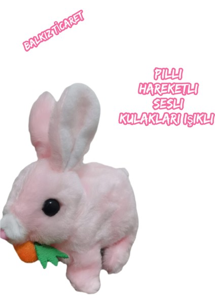 Kulakları Işıklı Pilli Tavşan