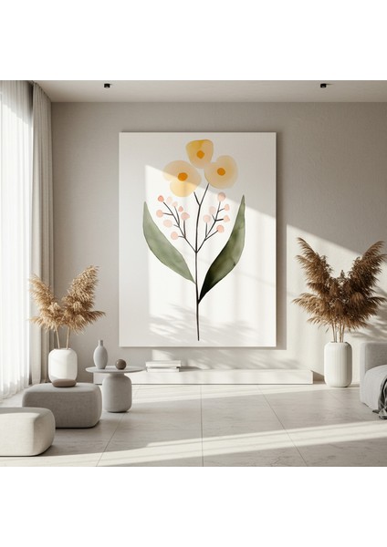 Suluboya Çiçek Buket Soyut Sanat Tablosu fırsatları