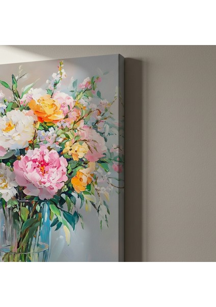 Modern Tarzda Şakayık Buket Yağlıboya Tablosu indirimleri