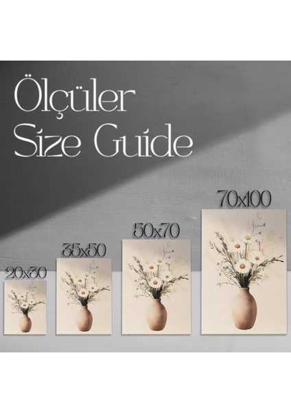 Bohem Tarzı Papatya Buketli Vazo Tablosu modelleri