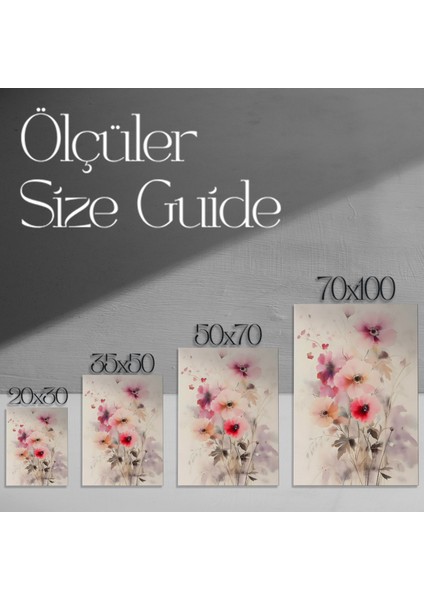 Suluboya Çiçek Buketleri Soyut Tablo modelleri