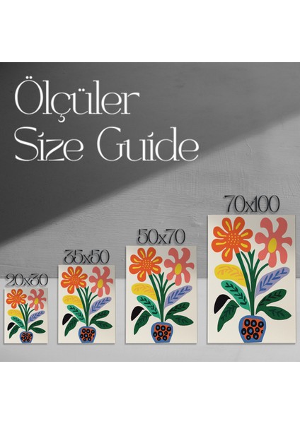 Canlı Renkler Modern Çiçek Buket Tablosu modelleri