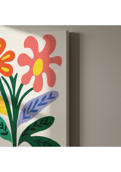 Canlı Renkler Modern Çiçek Buket Tablosu indirimleri