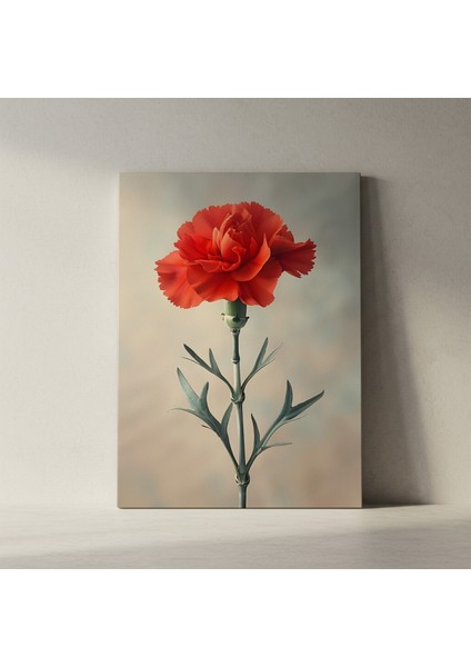 Canlı Kırmızı Karanfil Botanik Illüstrasyon Tablosu fiyatları