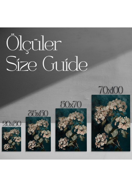 Karanlık Zeminli Pembe Ortanca Çiçeği Yağlıboya Tablosu modelleri