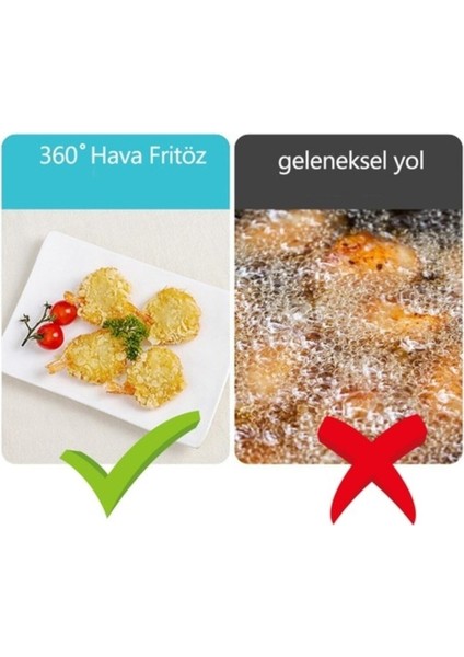 3l Akıllı Airfryer Fritöz Beyaz, Sağlıklı ve Pratik Kullanım