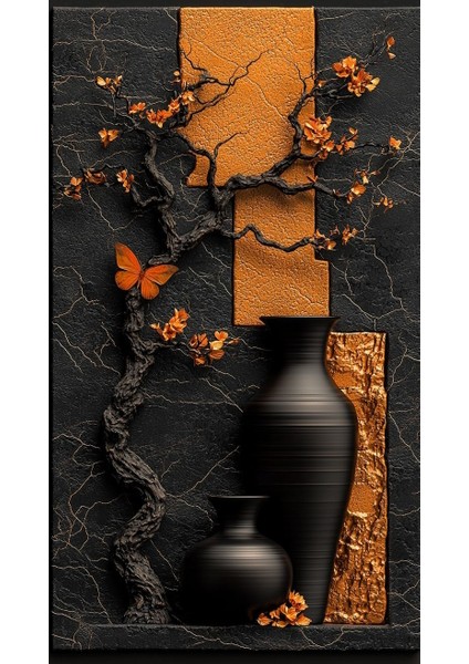 3 Lü Tasarım Vazo Çiçek Ev Duvar Salon Güzellik Salonu Ofis Dükkan Dekarasyon Kanvas Tablo fırsatları