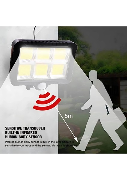Suya Dayanıklı Solar Şarjlı Güneş Enerjili Hareket Sensörlü Duvar Lambası Bahçe Aydınlatma Lamba indirimleri
