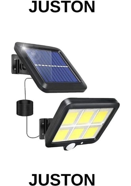 Juston Lamba 140 LED 4 Bölmeli Sensörlü Güneş Enerjili