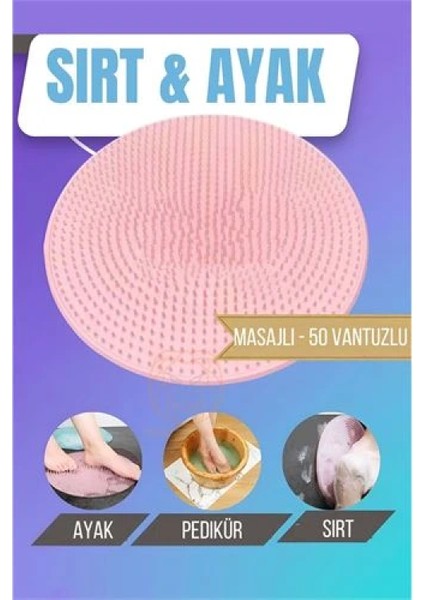 Engithalat Sırt Kesesi Vantuzlu Ayak Kesesi Masajlı