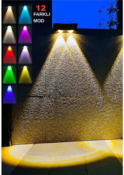 Yeni Model Solar Bahçe Aydınlatması Güneş Enerjili Duvar Lambası Merdiven Veranda Dekoratif Aplik fiyatları