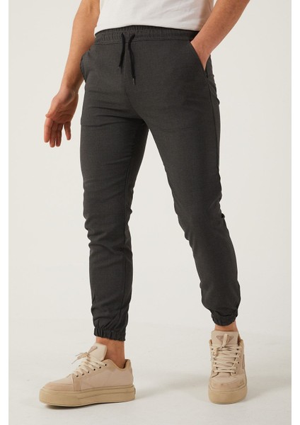 Erkek Dar Kalıp Lastikli Paça Jogger Pantolon modelleri