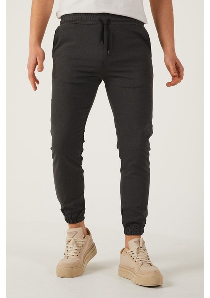 Erkek Dar Kalıp Lastikli Paça Jogger Pantolon