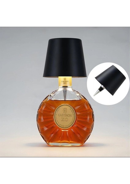 Siyah Renk Pilli Şişe Lambası – Kablosuz Dokunmatik LED Masa Lambası, USB Şarjlı, IP44 Su Geçirmez, modelleri