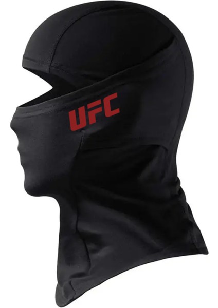 Ufc Yazılı Siyah Kar Maskesi Model 1 Balaklava Kış Motor Drill Dövüş Box Mma Kickbox Spor