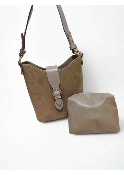 Yavrulu Süet Çanta Bayan Çanta Şık Çanta