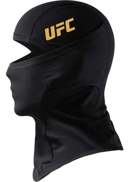 Ufc Yazılı Siyah Kar Maskesi Model 1 Balaklava Kış Motor Drill Dövüş Box Mma Kickbox Spor