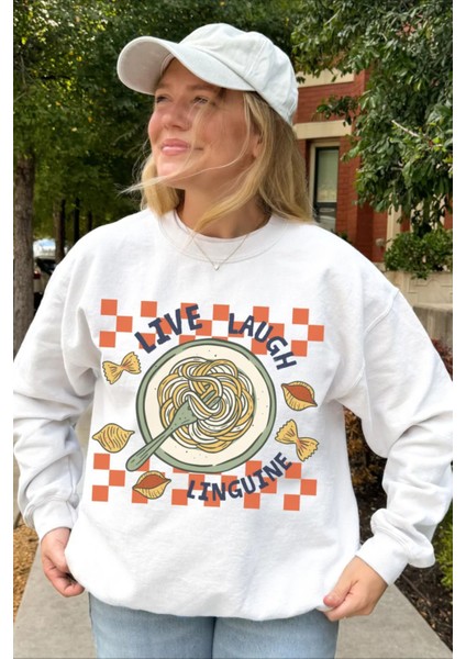 Premium Oversize Kesim Uzun Kollu Baskılı Sweatshirt