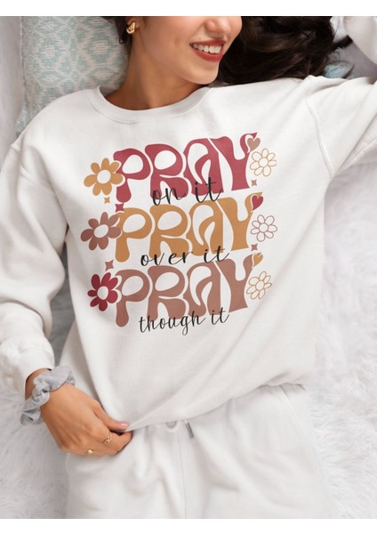 Premium Oversize Kesim Uzun Kollu Baskılı Sweatshirt