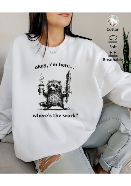 Premium Oversize Kesim Uzun Kollu Baskılı Sweatshirt