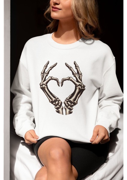 Premium Oversize Kesim Uzun Kollu Baskılı Sweatshirt