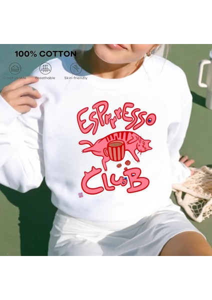 Premium Oversize Kesim Uzun Kollu Baskılı Sweatshirt