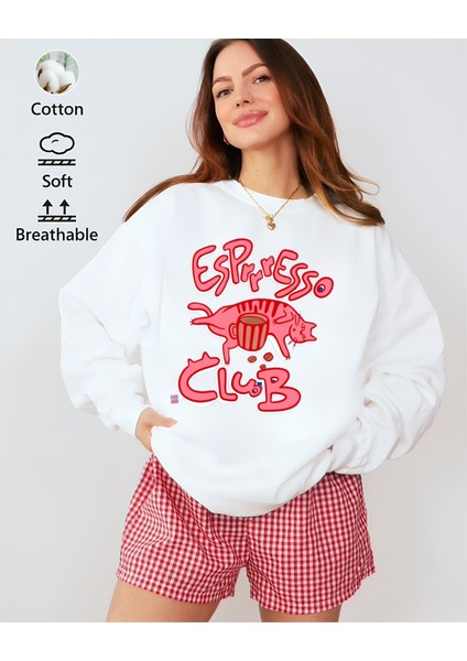 Premium Oversize Kesim Uzun Kollu Baskılı Sweatshirt