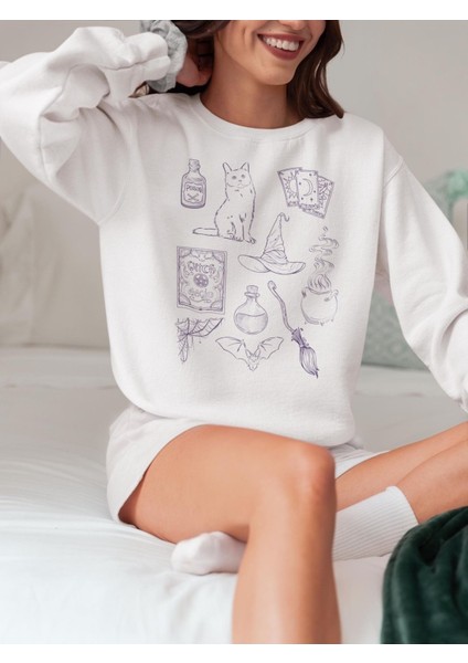 Premium Oversize Kesim Uzun Kollu Baskılı Sweatshirt