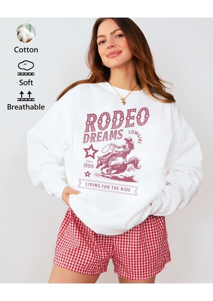 Premium Oversize Kesim Uzun Kollu Baskılı Sweatshirt