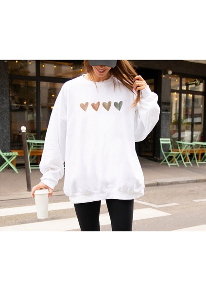 Premium Oversize Kesim Uzun Kollu Baskılı Sweatshirt