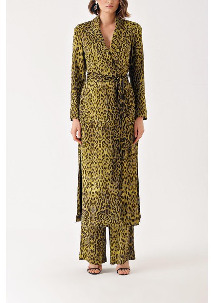 Leopar-Olive Uzun Ceketli Pantolon Takım 12335 fiyatları