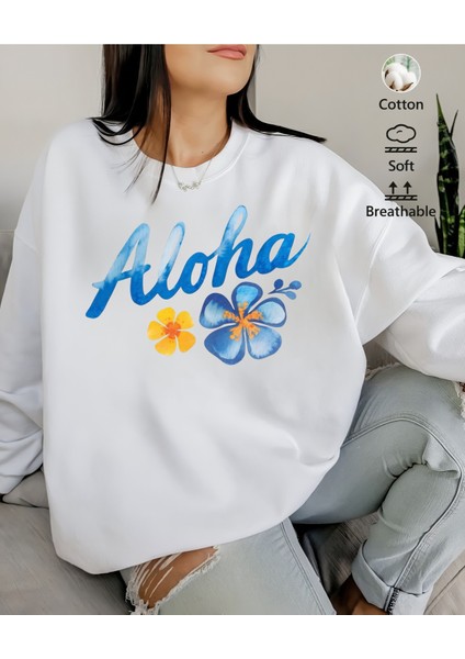 Premium Oversize Kesim Uzun Kollu Baskılı Sweatshirt