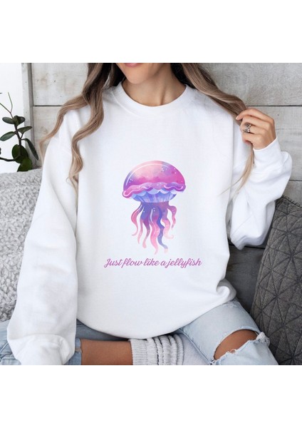 Premium Oversize Kesim Uzun Kollu Baskılı Sweatshirt