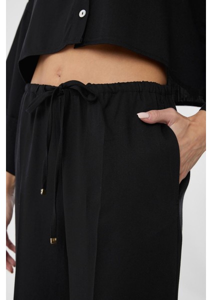 Siyah Relaxed Kadın Pantolon modelleri